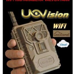 Kuvassa näkyy Uovision HomeGuard riistakamera.