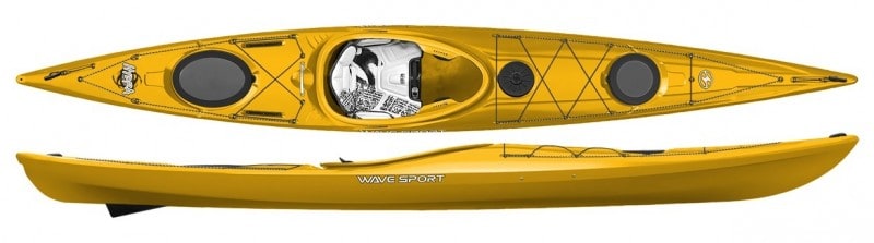 Wave_Sport_Hydra-keltainen-kajakki | Suomen Erämetsästys Kajakki wave sport hydra, yhden henkilön.