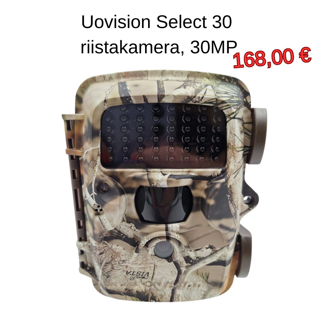 Maastokuosinen riistakamera Uovision 4G LTE 20MP Suomen Erämetsästykseltä.